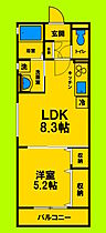 大阪府大阪市西淀川区佃3丁目（賃貸アパート1LDK・3階・32.78㎡） その2