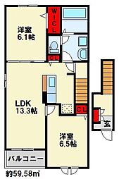 間取図画像 2LDK