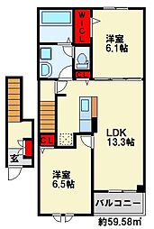 間取図画像 2LDK