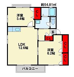 プリマヴェーラ B棟 2階