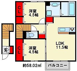 スフェール823 A棟 2階/202