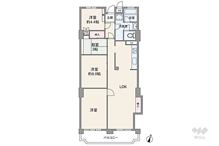3LDK 間取り