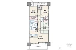 ブランズ西宮北口 3LDKの間取図画像