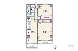 メゾン箕面 2LDKの間取図画像