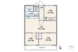 緑丘パーク・マンション 3LDKの間取図画像