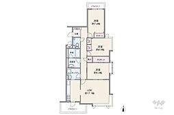 豊中上野東シティハウス 3LDKの間取図画像