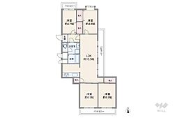 エバーグリーングランド曽根A棟 4LDKの間取図画像