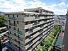 外観：ディアエスタ・ミオ豊中（イーストスクエア）の外観（南西側から）。阪急宝塚線「岡町」駅徒歩7分。1998年6月築。総戸数178戸の分譲マンションです。