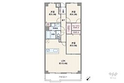 千里中央パークヒルズE棟 3LDKの間取図画像