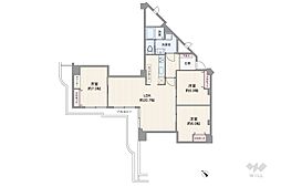 エバーグリーン淀川2号館 3LDKの間取図画像