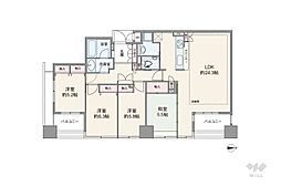 プライマリー新大阪 4LDKの間取図画像
