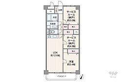 ハイム北野 3SLDKの間取図画像