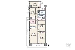 ファミールハイツ北大阪5号棟壱番館 3SLDKの間取図画像