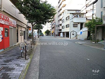 敷地北側の前面道路(東側から)