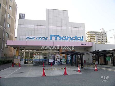 万代(下新庄店)の外観