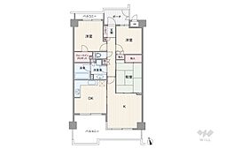 イトーピア千里豊津 3LDKの間取図画像