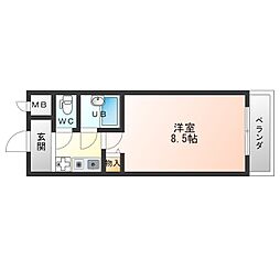 メゾンアイーシャ 1Kの間取図画像