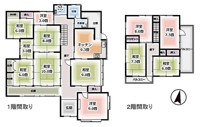 間取り 小矢部市蓮沼