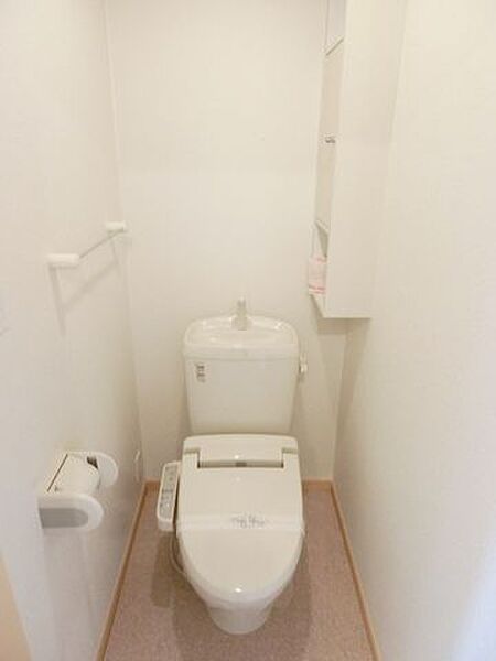 トイレ：温水洗浄便座付きのトイレです