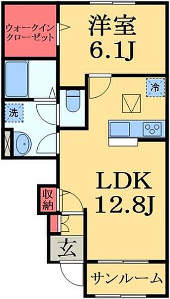 千葉県茂原市早野(賃貸アパート1LDK・1階・50.16㎡)の写真 その2