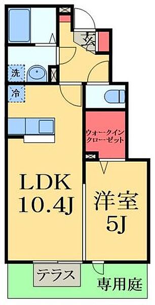 千葉県市原市姉崎(賃貸アパート1LDK・1階・38.37㎡)の写真 その2