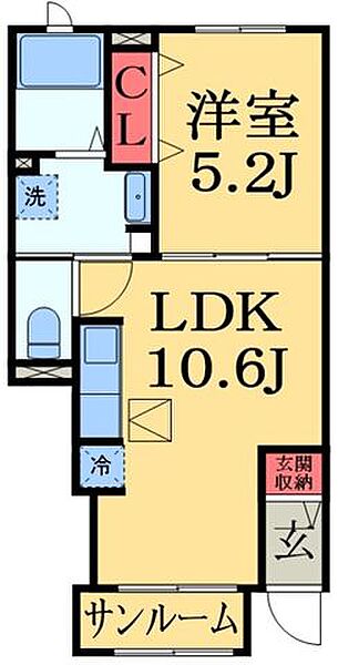 千葉県市原市島野(賃貸アパート1LDK・1階・40.02㎡)の写真 その2
