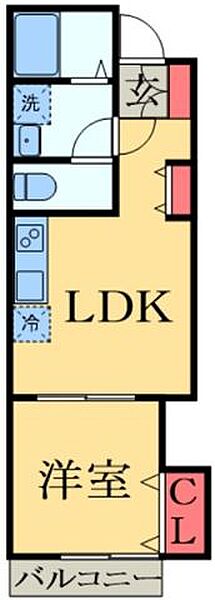 千葉県千葉市中央区松ケ丘町(賃貸アパート1LDK・2階・35.11㎡)の写真 その2