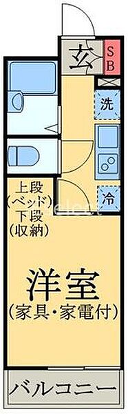 千葉県市原市八幡(賃貸マンション1K・2階・20.81㎡)の写真 その2