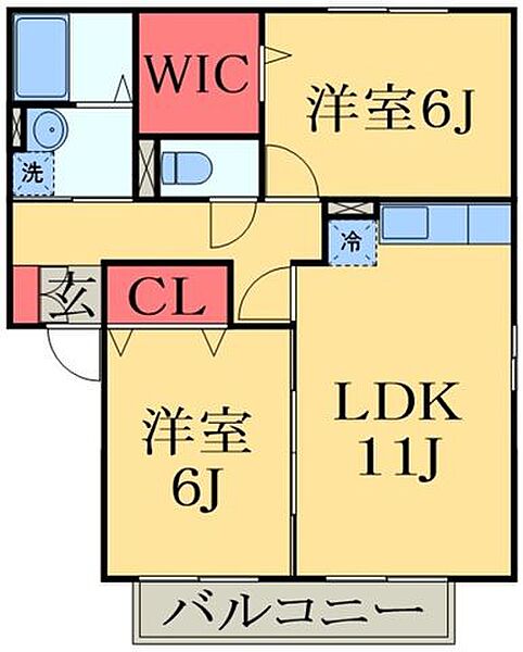 千葉県千葉市中央区赤井町(賃貸アパート2LDK・2階・55.44㎡)の写真 その2