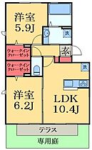 千葉県千葉市緑区誉田町３丁目（賃貸アパート2LDK・1階・52.54㎡） その2