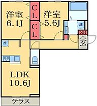 千葉県千葉市中央区南町２丁目（賃貸アパート2LDK・1階・54.31㎡） その2