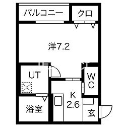 JR内房線 五井駅 徒歩5分の賃貸アパート 3階1Kの間取り