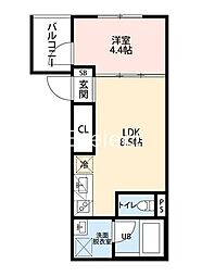JR京葉線 蘇我駅 徒歩4分の賃貸マンション 3階1LDKの間取り