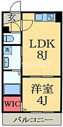 BR茂原II 1LDKの間取図画像