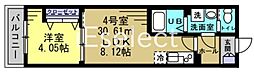 クアトロ本千葉 1LDKの間取図画像