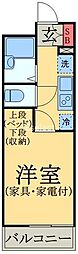 レオパレス蘇我加藤2 1Kの間取図画像