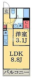 Maruceau 1LDKの間取図画像