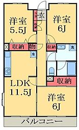 ファインコート3110 3LDKの間取図画像