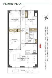エンゼルハイム東町 3LDKの間取図画像