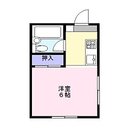 ハイム有泉 1Kの間取図画像