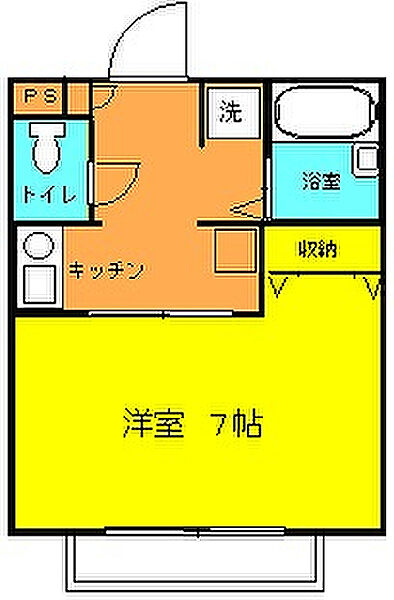 アズール 201｜千葉県千葉市中央区新千葉3丁目(賃貸アパート1K・2階・23.81㎡)の写真 その2