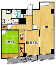 福岡県北九州市小倉北区愛宕1丁目（賃貸マンション2LDK・8階・62.08㎡） その2