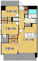 コモグランデ  ｜ 福岡県北九州市小倉北区中井1丁目（賃貸マンション3LDK・2階・73.26㎡） その2