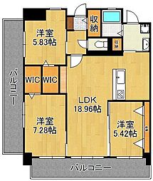 KSK青葉コアプレイス 3LDKの間取図画像