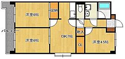 エーデルマンション 3DKの間取図画像
