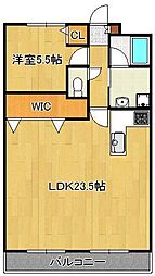 ギャラン中井 1LDKの間取図画像