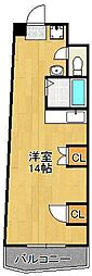 サンシティ日明 ワンルームの間取図画像