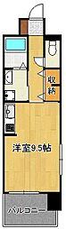 グランドール到津フォレスト ワンルームの間取図画像