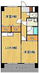 アイレックス 2LDKの間取図画像