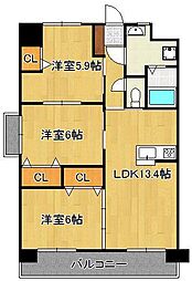 フローラ菜園場 6階